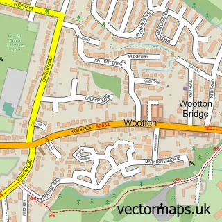 Street map sample of Wootton, Isle of Wight