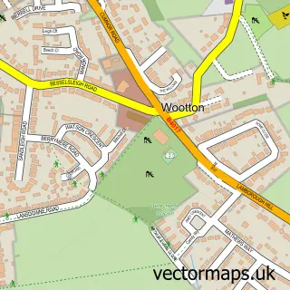 Street map sample of Wootton, Oxfordshire