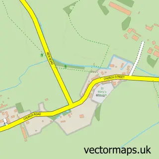 Street map sample of Worlingworth, Suffolk