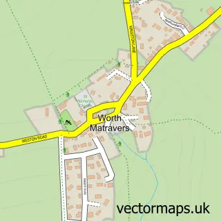 Street map sample of Worth Matravers, Dorset