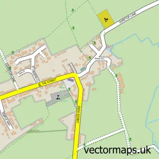 Street map sample of Worth, Kent