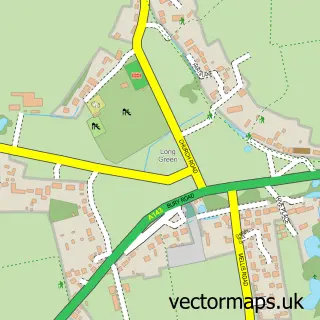 Street map sample of Wortham, Suffolk