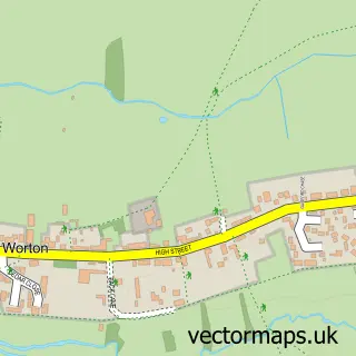 Street map sample of Worton, Wiltshire