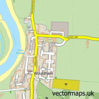 Street map sample of Wouldham, Kent