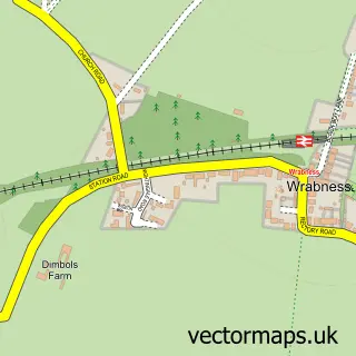 Street map sample of Wrabness, Essex