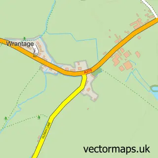 Street map sample of Wrantage, Somerset