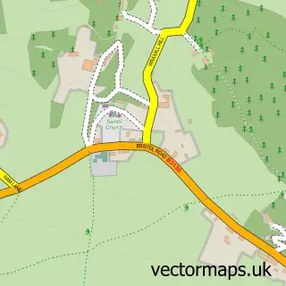 Street map sample of Wraxall, Somerset