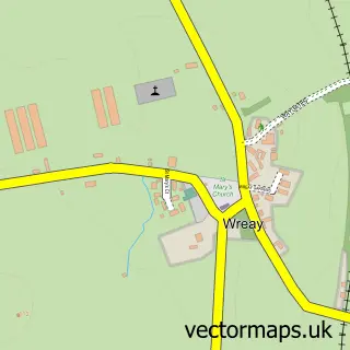 Street map sample of Wreay, Cumbria