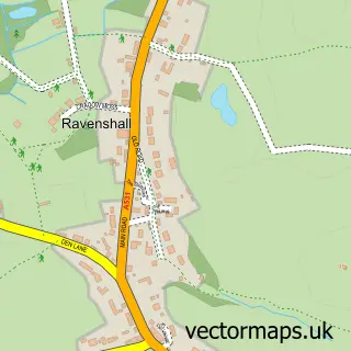 Street map sample of Wrinehill, Staffordshire