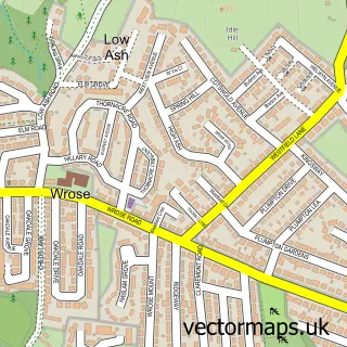 Street map sample of Wrose, West Yorkshire