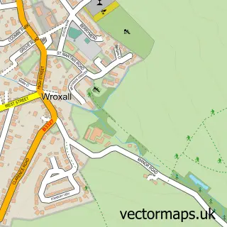Street map sample of Wroxall, Isle of Wight