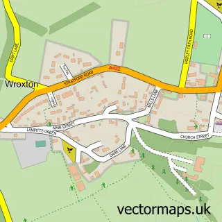 Street map sample of Wroxton, Oxfordshire