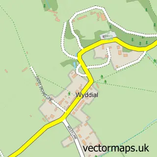 Street map sample of Wyddial, Hertfordshire