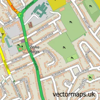 Street map sample of Wyke Regis, Dorset