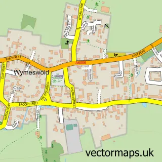 Street map sample of Wymeswold, Leicestershire