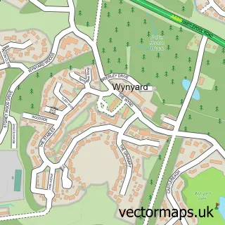 Street map sample of Wynyard Village, Durham