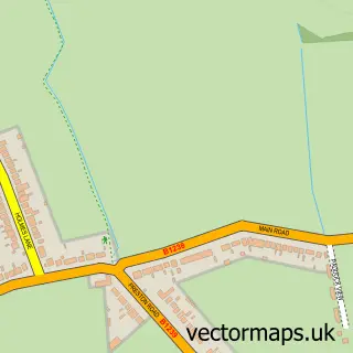 Street map sample of Wyton, East Riding of Yorkshire