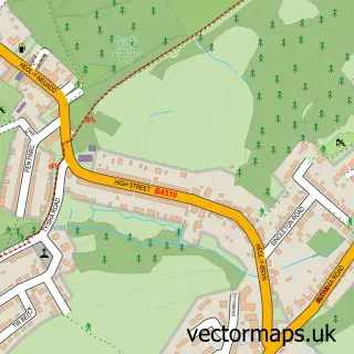 Street map sample of Y Tymbl / Tumble, Dyfed