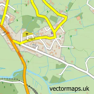 Street map sample of Y Waunfawr, Gwynedd