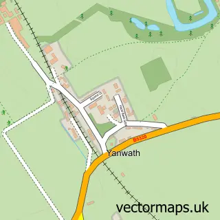 Street map sample of Yanwath, Cumbria
