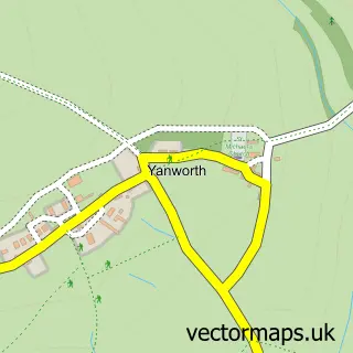 Street map sample of Yanworth, Gloucestershire