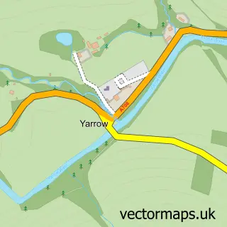 Street map sample of Yarrow, Roxburgh, Ettrick and Lauderdale