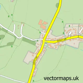 Street map sample of Yeaveley, Derbyshire