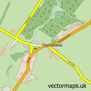 Street map sample of Yieldshields, Lanarkshire