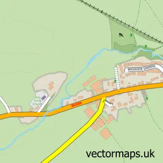 Street map sample of Yockleton, Shropshire