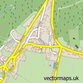 Street map sample of Yorkley, Gloucestershire