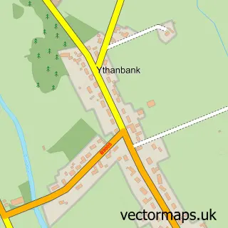 Street map sample of Ythanbank, Aberdeenshire